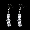 thumbnail image 1 of Namzi Personalized Natural Stone Earrings, Irregular Natural Crystal Stone Beaded Earrings, Multi color Tassel Earrings (White), 1 of 1