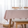 thumbnail image 1 of Namzi Pink Grid Small Fresh Countryside Style Tablecloth Home Tea Table Cover Tablecloth Desktop Decoration (90 * 90cm), 1 of 4