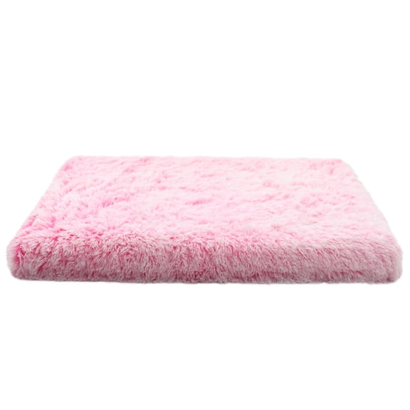 Namzi Pink-White Plush Pet Bed 40x30x5cm - Soft Kennel Pad Dog Mat for Sleeping - 1 Piece