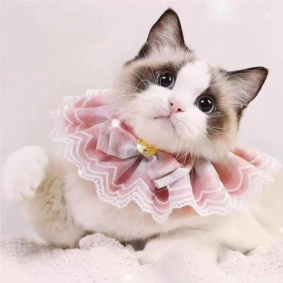 Namzi Pink XS Size Pet Bow Tie Collar for Cats Small Dogs Vintage Bowtie Accessory, Collars Category - 1 Piece