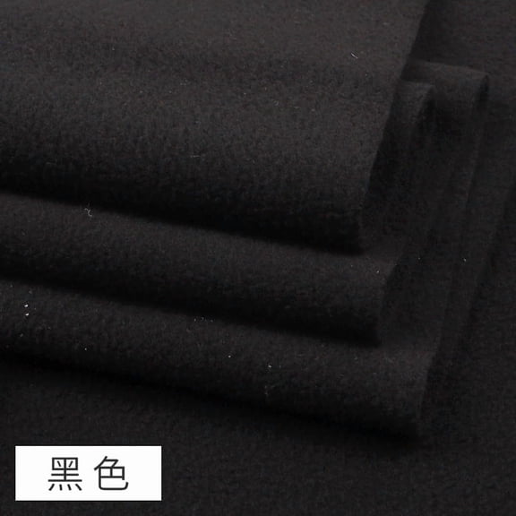 Namzi Polar Fleece Fabric,Soft Comfortable Anti Pill Fabric for Blankets,Hat,Gloves,Sewing Clothes,39*63 in,Black