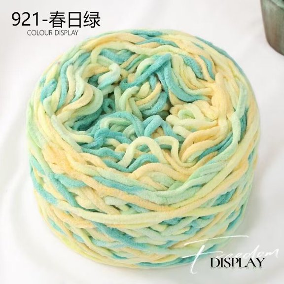 Namzi Polyester Chunky Yarn 0.4LB 1 Count Gradient Segment Dyed Thread, Style 21 DIY Hand Knitting Crochet Soft Fluffy Craft Weaving Supply