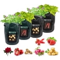 thumbnail image 1 of Namzi Potato Grow Bags,4-Pack 10 Gallon Carrot Grow Bag,Heavy Duty Aeration Fabric Pots Vegetable Grow Bags,Easy to Use Flower Non-Woven Growing Bag Planting Box Container Garden Indoor Outdoor, 1 of 5