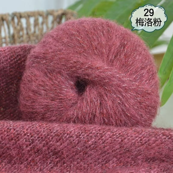 Namzi Premium Mohair Wool Yarn for Knitting - 1 roll Yarns for Crocheting, Soft & Durable, Ideal for Handcraft Projects, Belongs to Yarn Category, Easy to Weave.Style H