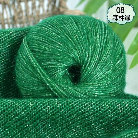 Namzi Premium Mohair Wool Yarn for Knitting - 1 roll green Yarns for Crocheting, Soft & Durable, Ideal for Handcraft Projects, Belongs to Yarn Category, Easy to Weave