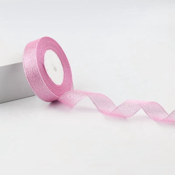 Namzi Present Ribbon, 2 Rolls Craft Ribbon (2cm x 25yd) - Pink Double Faced Satin Ribbon for Gift Wrapping & DIY, Premium Polyester Material.