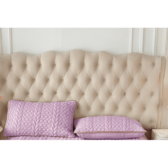 Namzi Quilted Pillowcases 2PCS Soft 29.13x18.90In Polyester Bedding For Home Rental Household Use Purple