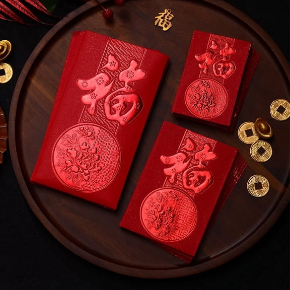 Namzi Red Envelopes Chinese New Year, 12pcs Money Envelopes for Cash Christmas Lucky Money Pocket-Large Q