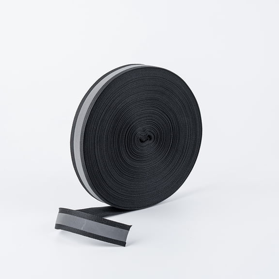 Namzi Reflective Ribbon Reflective Tape,Reflective Webbing,109 Yard Polyester Ribbon for Arts Crafts,Sewing Safety Decoration,Black
