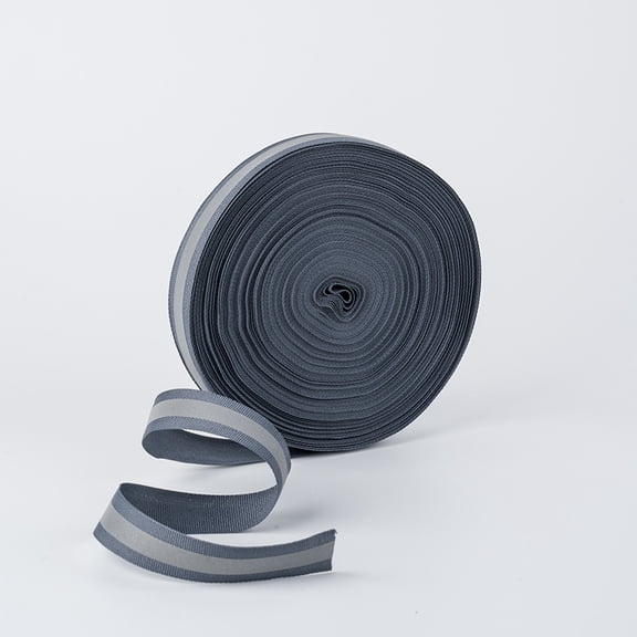 Namzi Reflective Ribbon Reflective Tape,Reflective Webbing,109 Yard Polyester Ribbon for Arts Crafts,Sewing Safety Decoration,Dark Grey