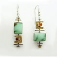 thumbnail image 1 of Namzi Retro New Unique Design Style Dangle Drop Earrings for Women Ethnic Bohemian Vintage Jewelry （Green）, 1 of 5
