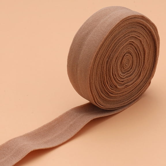 Namzi Ribbons 10 Yards Fold Over Elastic,Sewing Elastic,Stretch Elastic Ribbon,Craft Elastic Band for Hair Bow DIY Crafts,Brown