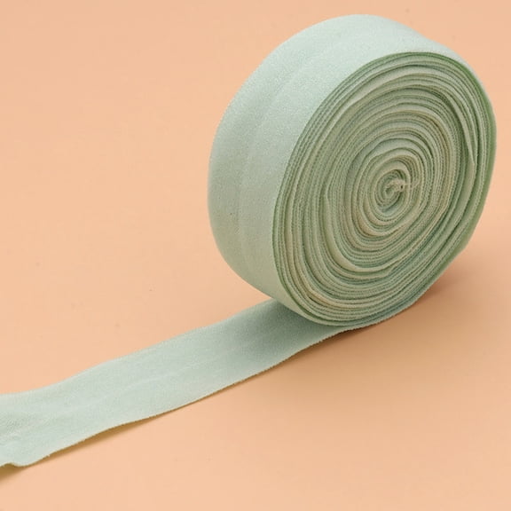 Namzi Ribbons 10 Yards Fold Over Elastic,Sewing Elastic,Stretch Elastic Ribbon,Craft Elastic Band for Hair Bow DIY Crafts,Light Green