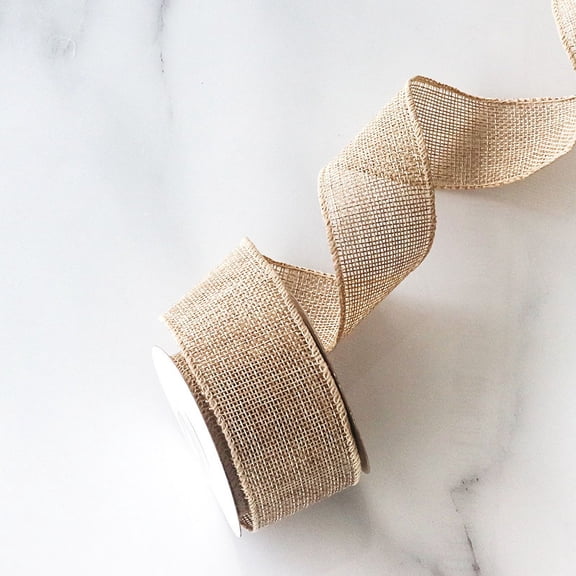 Namzi Ribbons 5 Yard Polyester Wrapping Ribbon, Craft Ribbon, Burlap Ribbon for Gift Wrapping, Crafts Holiday Decor,Khaki