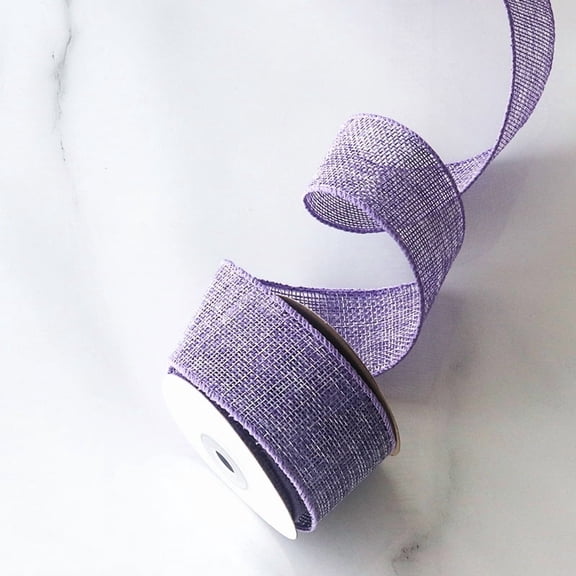 Namzi Ribbons 5 Yard Polyester Wrapping Ribbon, Craft Ribbon, Burlap Ribbon for Gift Wrapping, Crafts Holiday Decor,Purple