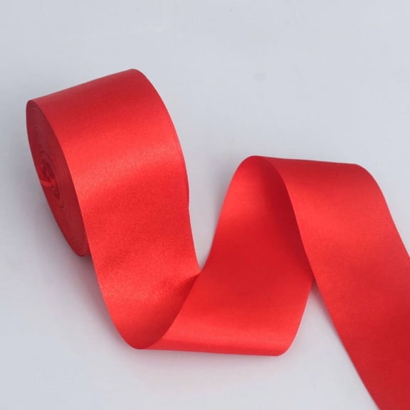 Namzi Satin Ribbon, 2 Rolls red Cinta para Lazos, 5cm*20m/1.97*787.4in Polyester Ribbon, Satin Ribbon for Gift Wrapping, Premium Fabric Ribbon for Crafts, Decoration.