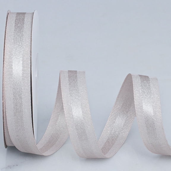 Namzi Satin Ribbons Silver- 1 Roll Holiday Ribbon, 1.6cm*20yd , for DIY, Flowers, Baking Packaging.