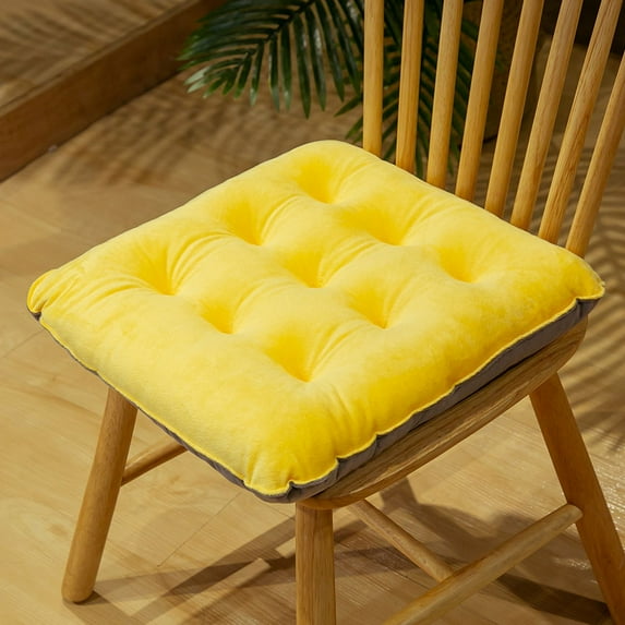 Namzi Seat Cushion Garden Patio Home Kitchen Office Thicken Comfy Seat Cushion, Light yellow 18"x18"