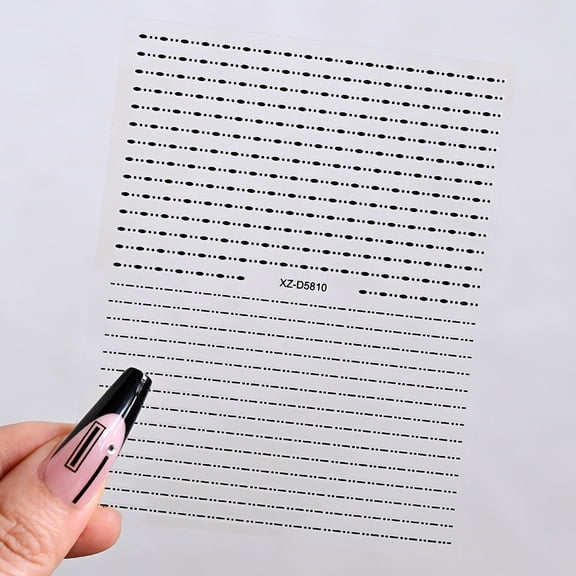 Namzi Self Adhesive Nail Decals 5 Sheets Easy Apply Nail Art Stickers, Manicure Designs, DIY Salon Nail Decorations,N34