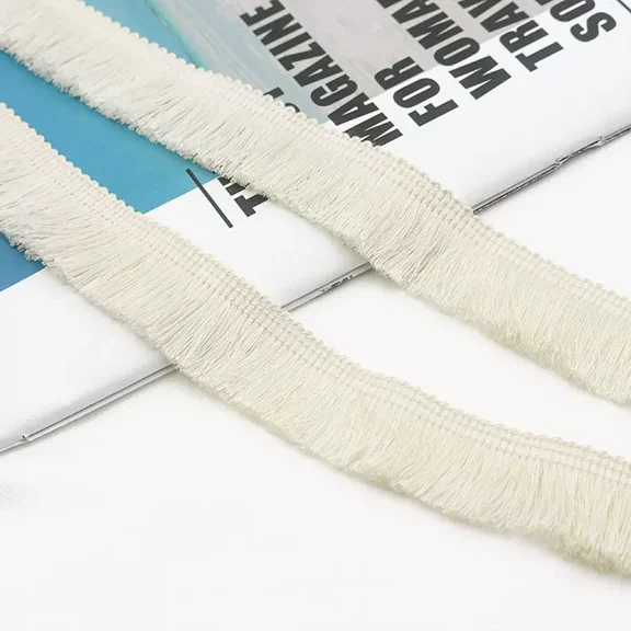 Namzi Sewing Fringe Trim 27Yards x 0.98 Inch Tassel Trim Sewing Accessory Lace for Clothes Home Decoration-D19