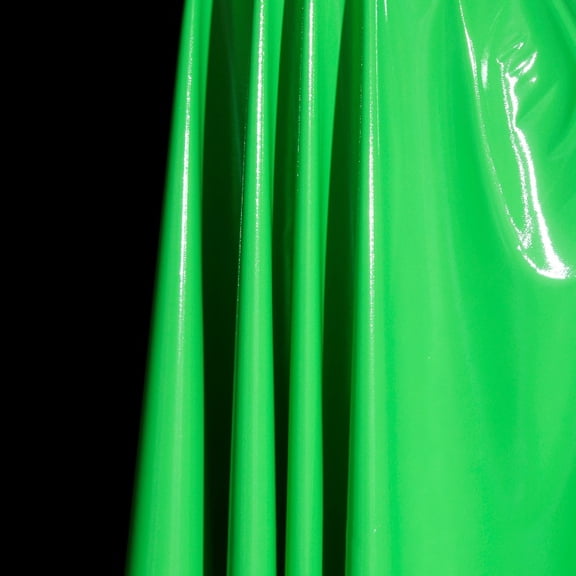 Namzi Shiny Reflective Faux Leather Fabric for Sewing, DIY Clothes Fabric, Stretchy PU Leather for Craft,1 Yard,Green