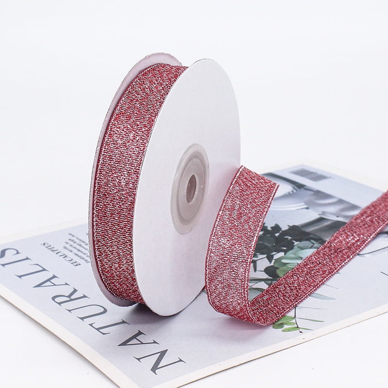 Namzi Shiny Ribbon - rose red Ribbon Bows, 2 Rolls, 1.5cm*22m, Durable ...