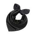 thumbnail image 1 of Namzi Silk Square Scarf Women's Fashion Scarves Lightweight Small Solid Color （Black）, 1 of 5