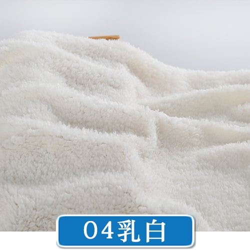Namzi Single Sided Lambs Wool Fabric,39*63 Inch Plush Faux Fur Fabric for DIY Sewing Handmade Winter Wear,Plush Toys and Home Decorations,White A