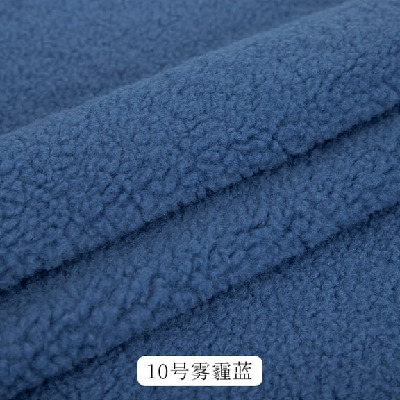 Namzi Single Sided Lambs Wool Fabric,Plush Faux Fur Fabric for DIY Sewing Handmade Winter Wear,Plush Toys and Home Decorations,39*65in,Blue