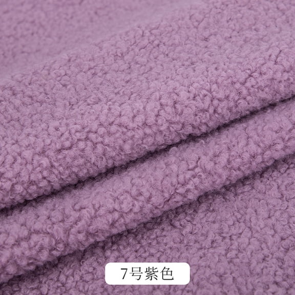 Namzi Single Sided Lambs Wool Fabric,Plush Faux Fur Fabric for DIY Sewing Handmade Winter Wear,Plush Toys and Home Decorations,39*65in,Purple