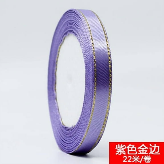 Namzi , Skinny Ribbon for Holiday Crafts & Gift Wrapping, 1cm*22m Purple Polyester Ribbon, 2 Rolls Durable Gift Wrap Ribbon, Fit for Festive Decor.