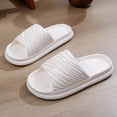 thumbnail image 1 of Namzi Slippers for Women and Men Non Slip Quick Drying Shower Slides Bathroom Sandals ，Ultra Cushion ，Thick Sole（Size：36-37，White）, 1 of 2
