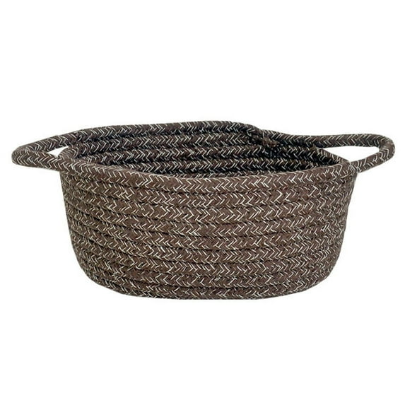 Namzi Small Woven Basket,Cute Rope Room Shelf Storage Basket, Cat Dog Toys Basket Chest Box, Empty Decorative Gift Basket with -Floral Brown