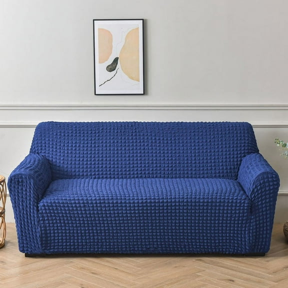 Namzi Sofa Slipcover Durable Washable Couch Cover,3 seat High Elastic Stretchable Sofa Cover, Easy Fit Universal Furniture Protector (Dark Blue)