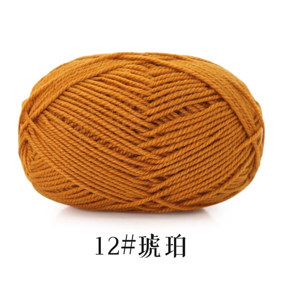 Namzi Soft Crochet Yarn, Deep Orange- 1 roll Mercerized Cotton, Smooth for DIY Scarves, Hats & Home Crafts