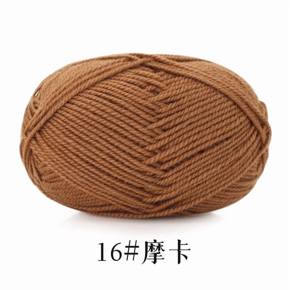 Namzi Soft Crochet Yarn, brown- 1 roll Mercerized Cotton, Smooth for DIY Scarves, Hats & Home Crafts