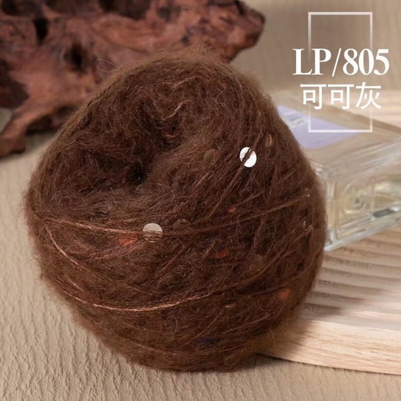 Namzi Soft Knitting Yarn for Crochet - 2 Rolls dark brown Yarn, plush Material Super Soft Yarn for Crocheting, Durable & Smooth for DIY Knitting/Crochet Projects