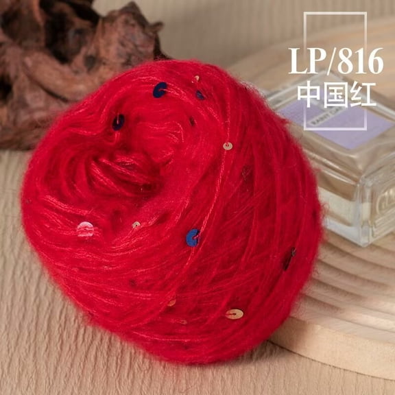 Namzi Soft Knitting Yarn for Crochet - 2 Rolls red Yarn, plush Material Super Soft Yarn for Crocheting, Durable & Smooth for DIY Knitting/Crochet Projects