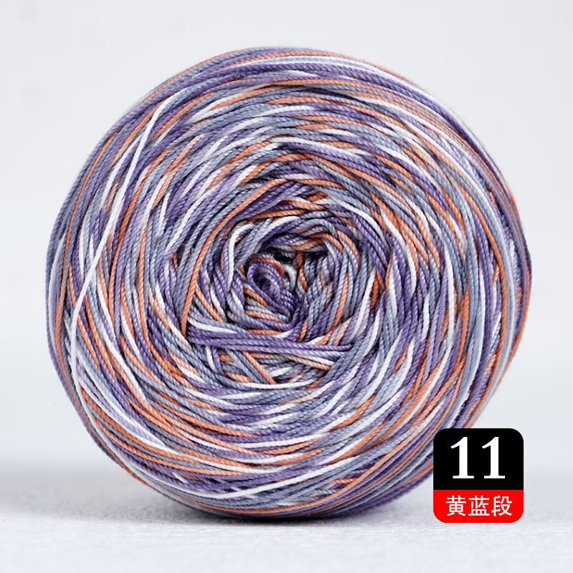 Namzi Soft Yarn for Crocheting - 1 roll Yarn Multicolor, Gradient Cotton Yarn, Ultra-Soft & Breathable, Ideal for Handcrafts, Yarn Category, Easy to Weave.Orange+Blue