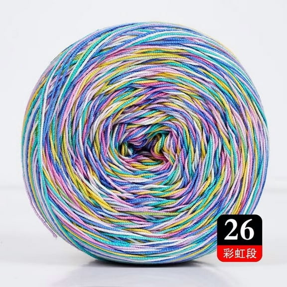 Namzi Soft Yarn for Crocheting - 1 roll Yarn Multicolor, Gradient Cotton Yarn, Ultra-Soft & Breathable, Ideal for Handcrafts, Yarn Category, Easy to Weave.Style B