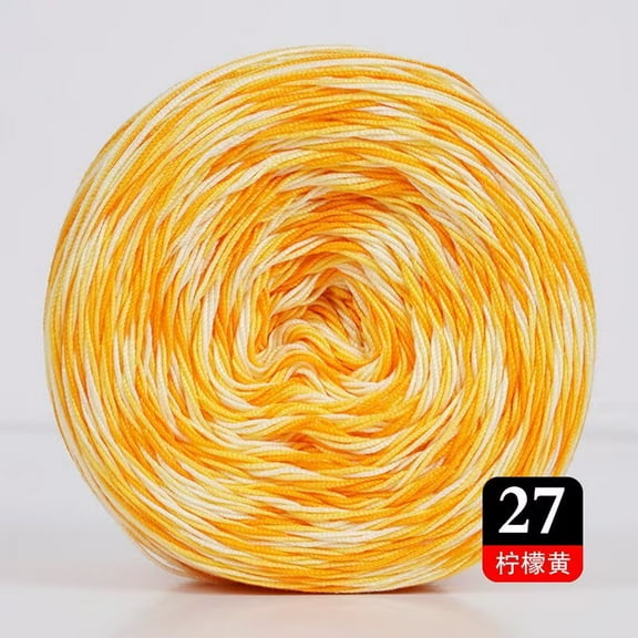 Namzi Soft Yarn for Crocheting - 1 roll Yarn Multicolor, Gradient Cotton Yarn, Ultra-Soft & Breathable, Ideal for Handcrafts, Yarn Category, Easy to Weave.Yellow