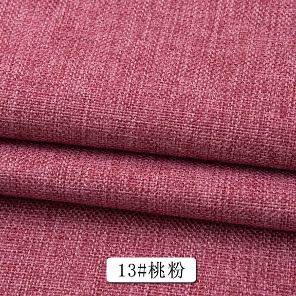 Namzi Solid Color Linen Fabric,39*59in,Suitable for Sofa Covers,Tablecloths,Bags,Curtains,Throw Pillow Covers and Other Household Fabrics,Dark Pink