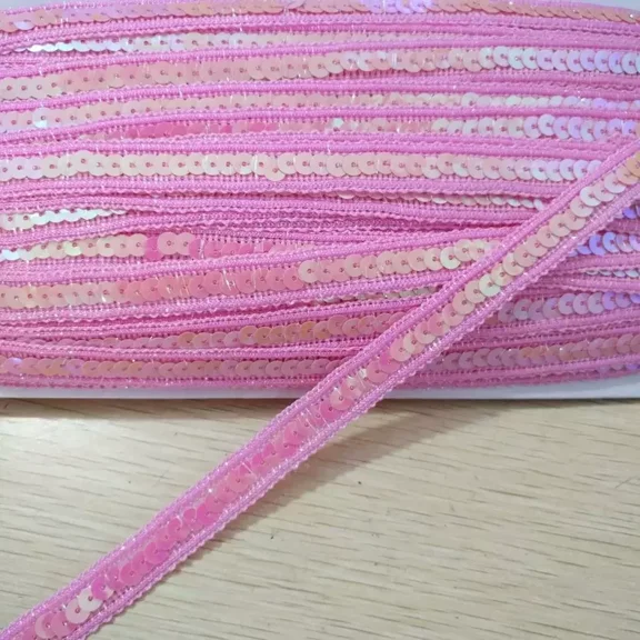 Namzi Sparkly Sequin Trim, 0.5 Inch Flat Glitter Sequin Ribbon,Bling Fabric Sewing Crafts Embellishment,10 Yards,G05