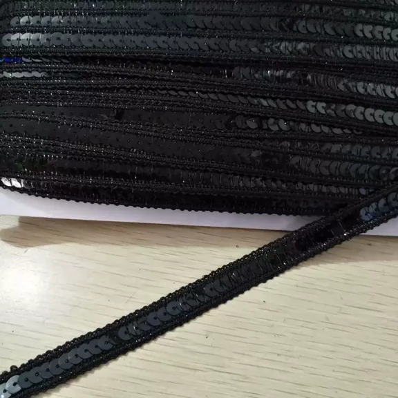 Namzi Sparkly Sequin Trim, 0.5 Inch Flat Glitter Sequin Ribbon,Bling Fabric Sewing Crafts Embellishment,10 Yards,G10