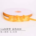 thumbnail image 1 of Namzi Thin Ribbon for Crafts - golden Ribbon Bows, 1 Roll, 1CM*91m, Durable Polyester Ribbon, Ideal for Craft Ribbon Assortment, Suitable for DIY & Decoration., 1 of 3