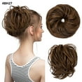 thumbnail image 1 of Namzi Tousled Updo Messy Hair Bun,Clip in Hair Chignon with Side Comb Natural Adjustable Versatile Synthetic Hair Scrunchies for Women Girls，Dark Brown Blonde, 1 of 2