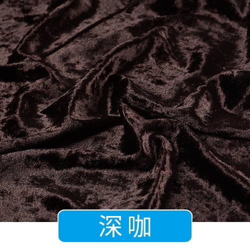 Namzi Velvety Fabric 1 Yard Soft Polyester Fabric for Sewing Apparel, Curtains & Home Decor, Plush DIY Craft Material, Dark Brown A