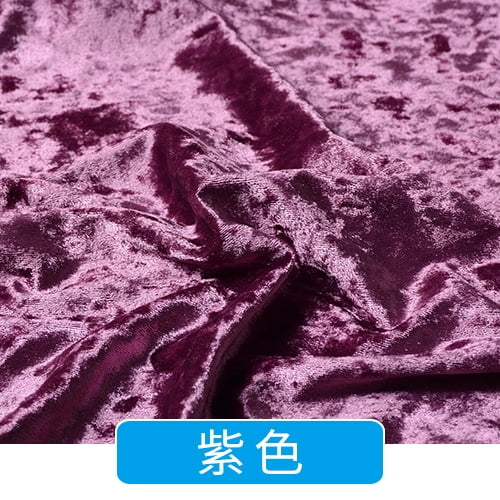 Namzi Velvety Fabric 1 Yard Soft Polyester Fabric for Sewing Apparel, Curtains & Home Decor, Plush DIY Craft Material, Purple