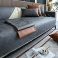 thumbnail image 1 of Namzi Vintage Faux Pu Leather Sofa Cover Waterproof Non-Slip Sectional Couch Cover Sofa Slipcover for Dogs, Children, Pets Furniture Protector (Grey,28"x28"), 1 of 5