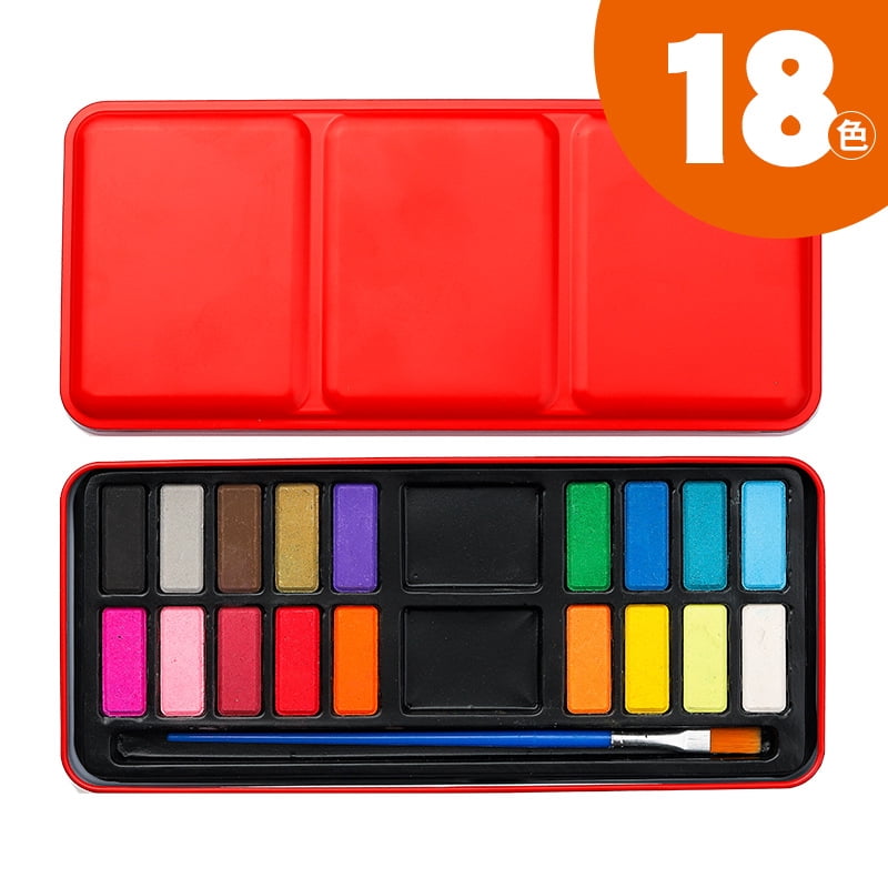 Namzi Watercolor Paint Watercolor Set, Watercolor Paints, Solid Watercolor, 18 Colors, Ideal for Art Creation-Red Box